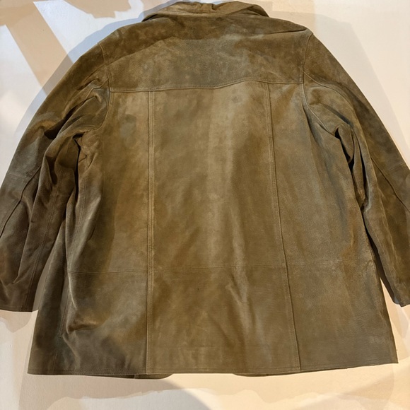 Women’s Suede  Moss Green Coat - Picture 4 of 10